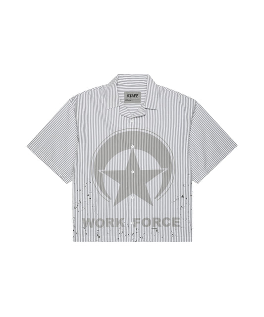 BAD BUSINESS CROP BUTTON DOWN (MULTI)